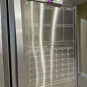 Magnetic Transparent Calendar and Weekly Planner